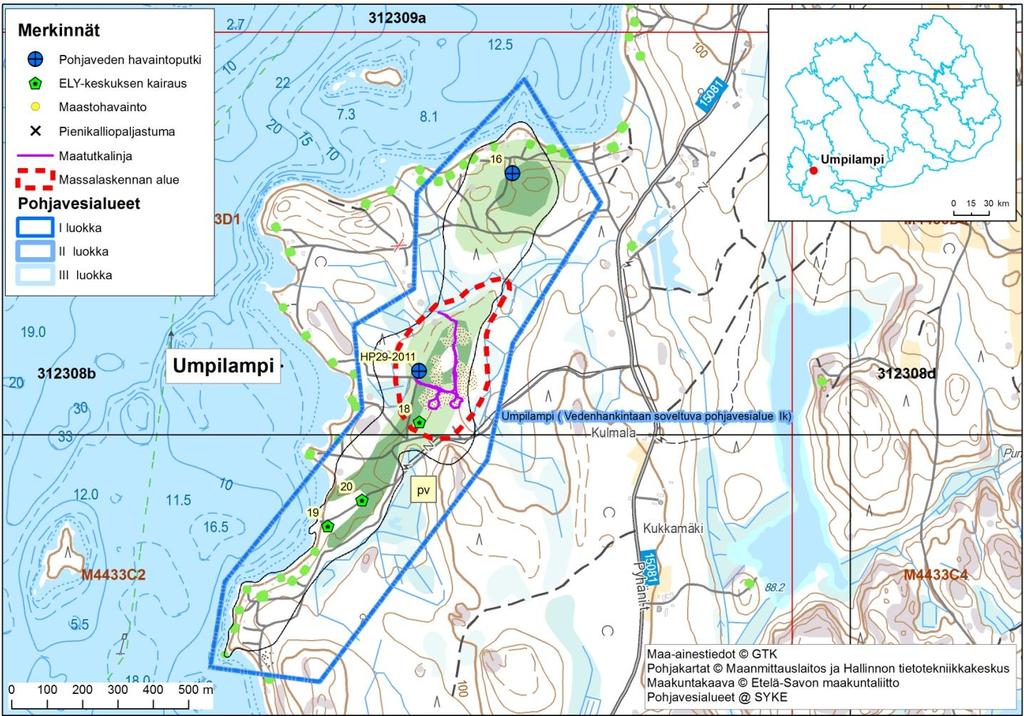 Etelä-Savon kiviaineshuollon turvaaminen 239 2.6.16 Umpilampi, 29, O Kohdenumero: 29 Kunta: Mäntyharju Sijainti: Umpilampi sijaitsee Mäntyharjun keskustasta noin 12 km länsi-luoteeseen.