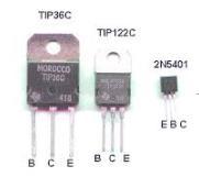 Transistorissa on kolme jalkaa (kuva 59.), jotka ovat nimeltään kanta, kollektori ja emitteri. Nimet tulevat englanninkielisistä sanoista Base, Collector ja Emitter.