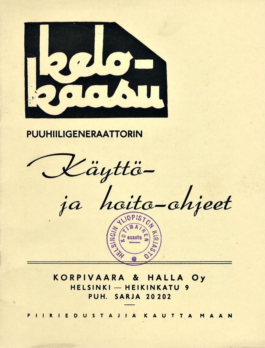 HEIKINKATU PUUHIILIGENERAATTORIN {f ici rujlltcl CLrtieai