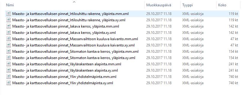 42 Kuvio 16. esimerkki Inframodel3-formaatin sisällöstä Kuvio 17.