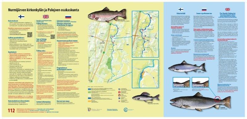 Kuva 2. Vantaanjoen kalastusalueella olevien kalastuskylttien havainnekuva.