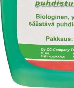 10 m 3 vastaava vesimäärä) EcoBug ja biotekniikka EcoBug:n hygieenisyys, hajuttomuus ja ekologisuus perustuu