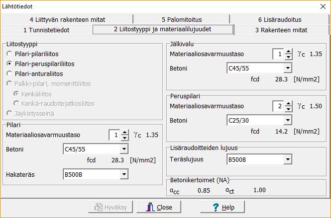 17 Laskentatiedot voidaan ensiksi täyttää kaikilla välilehdillä ja sitten ne on hyväksyttävä Hyväksy painonapilla ennen siirtymistä laskentavoimien antoon. Kuva 10.