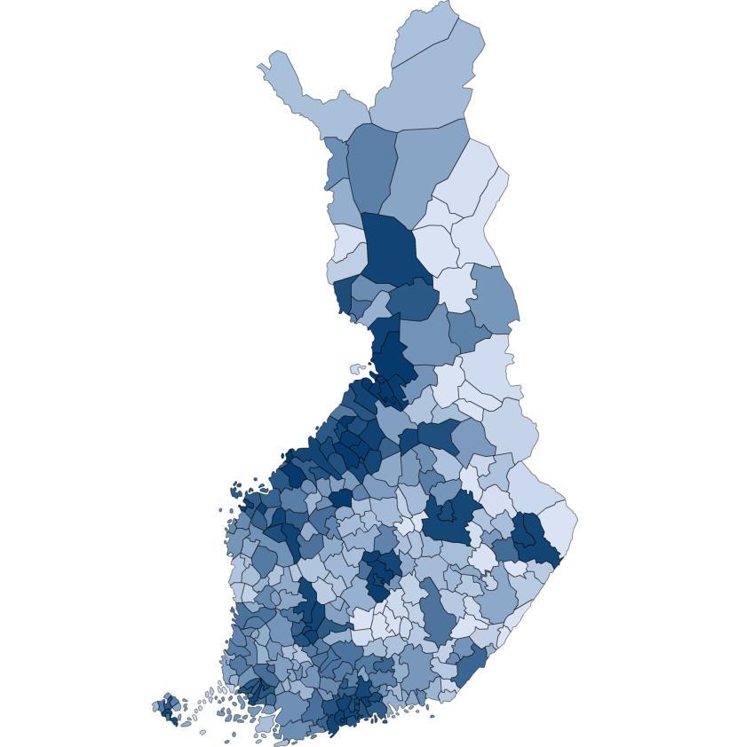 Alle 29-vuotiaiden nuorten osuudet kunnissa 1996-2026 laatinut