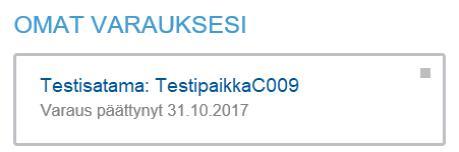 Kun tunnistus on valmis, ohjelma kertoo mikäli palvelusta löytyi vanhoja varauksia jotka liitettiin käyttäjätunnukseesi: Mikäli paikkoja liitettiin käyttäjätiliisi onnistuneesti ja kyseessä on viime