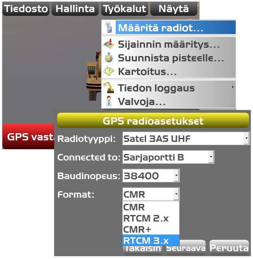 40 Työkoneiden integroitujen radioiden konfiguroinnissa on pyrittävä käyttämään mahdollisimman pitkälle oletusasetuksia, joita on syytä myös soveltaa tukiaseman asetuksissa.