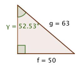 . sin γ = 50 63 γ = sin 1 ( 50 ) = 52,52 53 [ Geogebra: acosd(50/63) ] 63 B. Jos on pohjan ala, niin nesteen tilavuus on 5,0 = 1000 (cm 3 ), josta = 200 (cm 2 ).