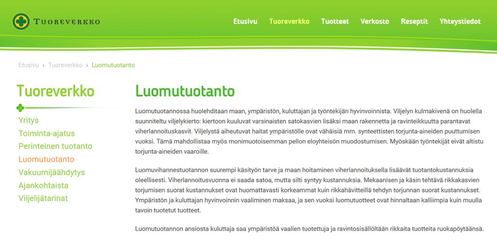 Luomusivuvirtoja on saatavissa Viljelijöiden yhteinen