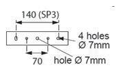 alumiinikiinnikkeellä tarkkaan valaistuskulman säätöön Kaapelointi valaisimen pohjasta 3x1,5mm 2, päättyvä asennus