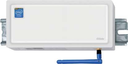Ethernet liitäntä paikalliseen verkkoon. MiniSafe REG tuotetta käytetään Enocean langattomien signaalien kaksisuuntaiseen kommunikointiin Ethernet verkon yli (TCP/IP).