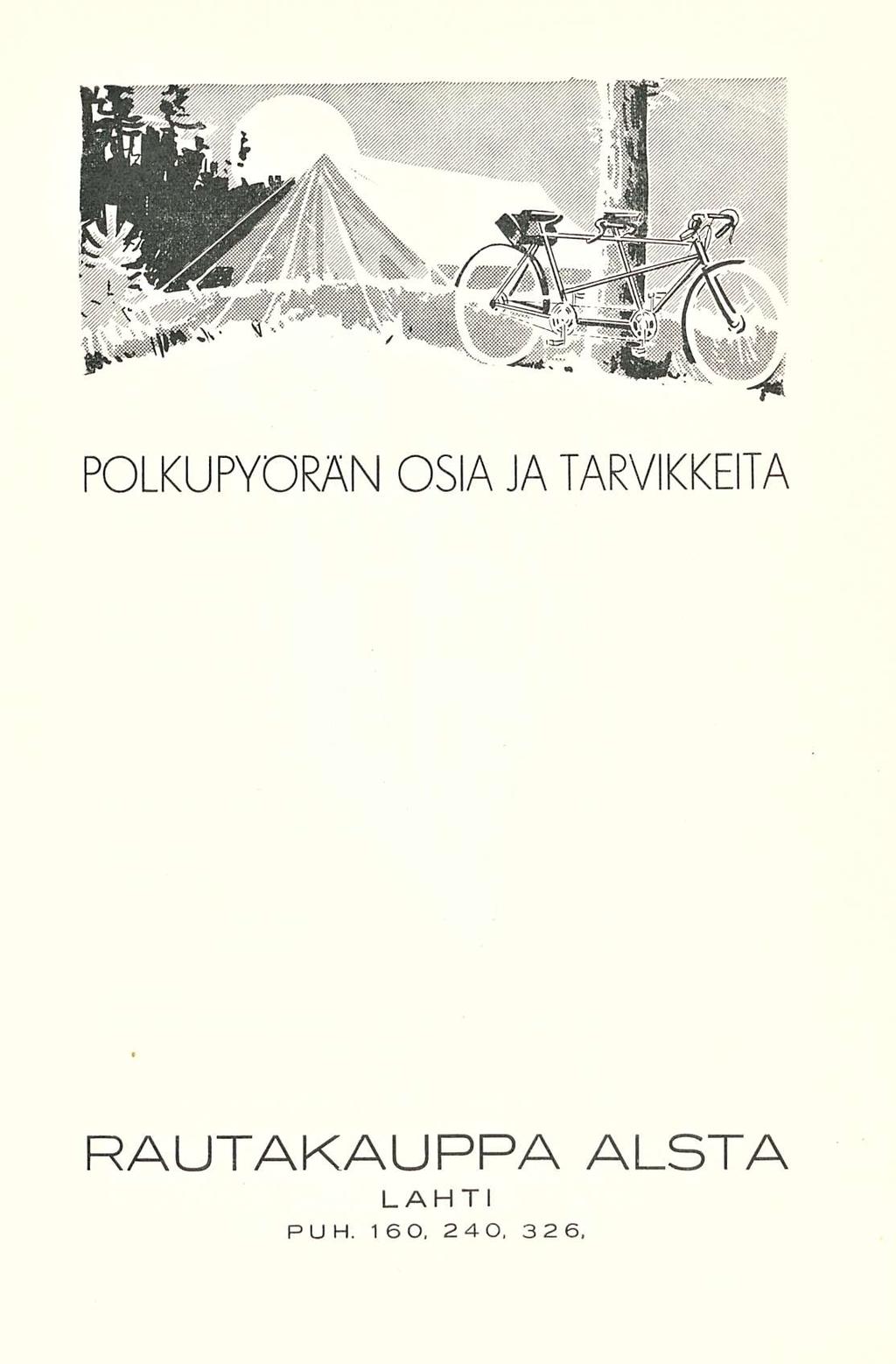 POLKUPYÖRÄN OSIA JA TARVIKKEITA