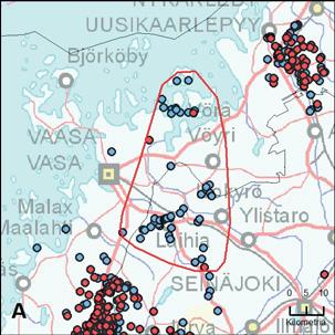 14. Vöyrin reviiri (RannikkoPohjanmaa Pohjanmaa) Yksilömääräarvio: 23 Tassuhavainnot 14.8. 31.12.