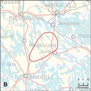 44. Haukivuoren reviiri (EteläSavo) Yksilömääräarvio: 2 