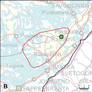 Alueen koko 1300 km 2 DNA näytteet GPSaineisto Kerätyt näytteet: 3kpl Onnistuneet määritykset: 1