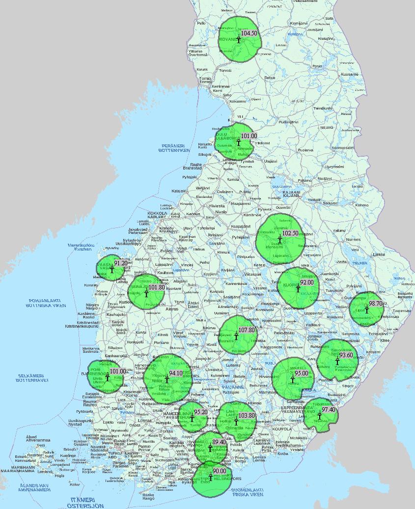 Taajuuskokonaisuus 14 (uusi) 60% väestöpeitto Yhdistetty alueelliset ja paikalliset: TK16, TK19, Jyväskylä 6, Pori 2 ja lisätty Helsinki 90.0 MHz Vanha TK Helsinki 90.0 TK6 Hyvinkää 89.