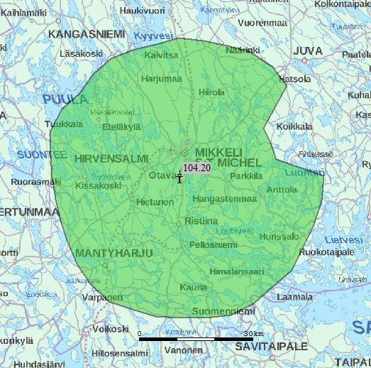 Etelä- ja Pohjois-Savo Mikkeli 2 (nyk. Mikkeli 3) Mikkeli 104.