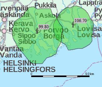 9 Kotka 107.2 Lappeenranta 102.