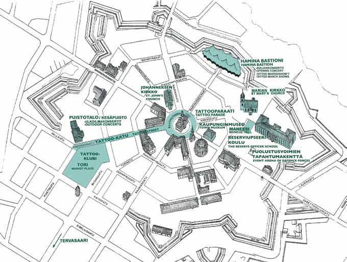 Nähtävyyksiä ja vierailukohteita / Places to visit and see 1. Kaupunginmuseo Kadettikoulunkatu 2 B 2. Kauppiaantalomuseo Kasarminkatu 6 3. RUK-museo Kadettikoulunkatu 8 4.