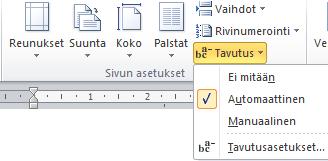 Merkkitason muuttaminen Tekstin merkkitasoa voi muuttaa esimerkiksi ISOISTA KIRJAIMISTA pieniksi tai pienistä ISOIKSI valitsemalla Aloitus työkalujen painike Muuta