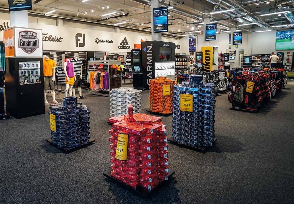 Uusi myymälä sijaitsee Tapiola Golfin klubitalon alatasossa. Kolme Fitting LAB-studiota mailanmitoitukseen ja opetukseen.