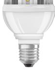 LED-LAMPUT ERITYISKOHTEISIIN OSRAM HQL LED Erittäin pitkä elinikä jopa 50 000 tuntia 1/2 Energiansäästö jopa 78 % Erittäin korkea valotehokkuus 1 lm/w Kotelointiluokka IP65 2 Soveltuu