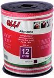 7 x 0,2 mm ruostumaton teräs- ja 1 x 0,2 mm alumiinijohtimet. Vastus 0,91 Ω/m 500741194 26,95 Talvinauha Olli 40 mm/200 m 2 erillistä johdinnippua.