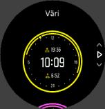 Selaa oikealla ylä- tai alapainikkeella värivaihtoehtoja ja valitse se, jota haluat käyttää.