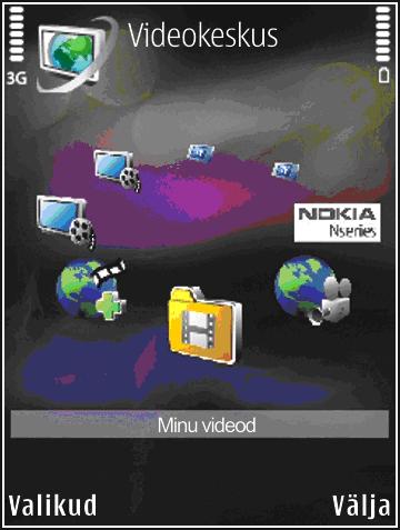Nokia videokeskus 42 Nokia videokeskus Rakenduses Nokia videokeskus (võrguteenus) saate pakettandmeside või raadiosidekohtvõrgu (WLAN) ühenduse kaudu alla laadida ja voogesitusena vaadata
