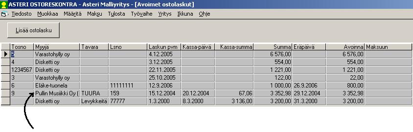 Asteri Ostoreskontra KÄYTTÖOHJEET 35/109 Näytä nettiselaimessa -painikkeen avulla näet Finvoiceverkkolaskun selväkielisenä Internet Explorer