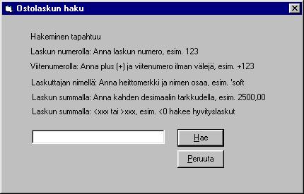14 OSTOLASKUN POISTAMINEN Ostolaskun saat poistettua valitsemalla avointen ostolaskujen ikkunassa Muokkaa Poista ostolasku.