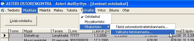 Asteri Ostoreskontra KÄYTTÖOHJEET 91/109 7.8.