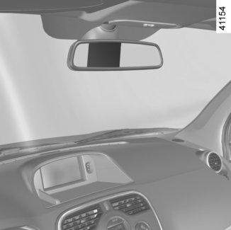 PERUUTUSKAMERA (1/2) 3 1 2 Toiminta Siirryttäessä peruutusvaihteelle kamera 1, joka sijaitsee kaksiosaisessa takaovessa, välittää kuvan auton takana olevasta alueesta taustapeiliin 2 tai