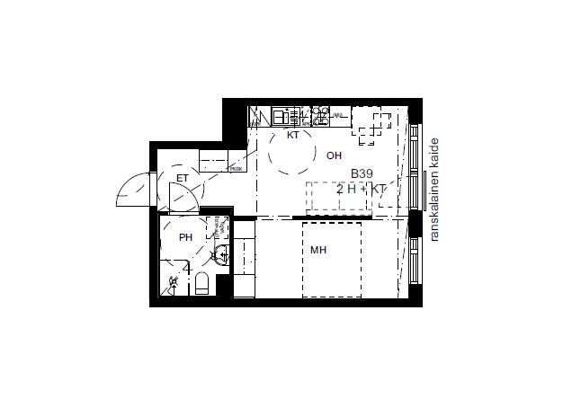 6 (12) 2h+kt+ransk. parveke 33,5 m2 2.KRS B39 530 3.KRS B44 540 4.