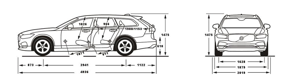 TEKNISET TIEDOT/Tekniska Data MOOTTORI / MOTOR D3 D3 AWD D4 D4 AWD D5 AWD Tyyppi / Typ Dieselmoottori, edessä poikittain Dieselmoottori, edessä poikittain Dieselmoottori, edessä poikittain