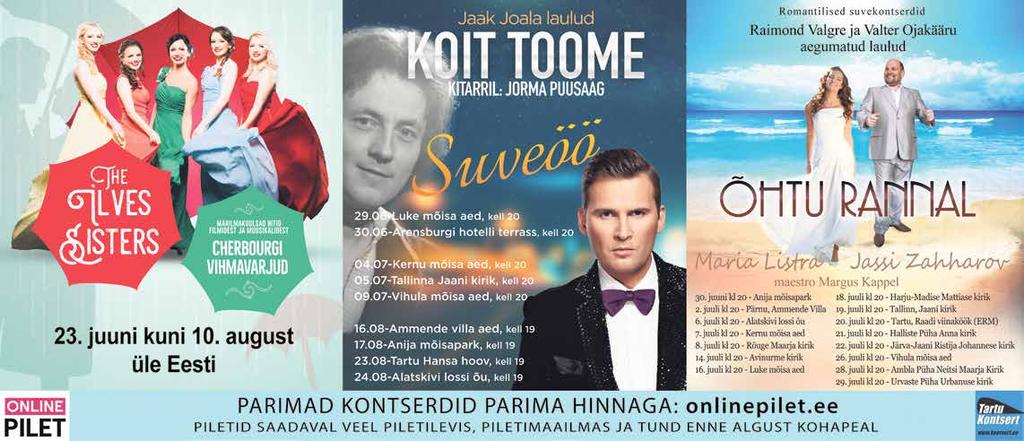 14 VABA AEG VABA AEG 15 JAANID TELES: Siin me oleme! ja teised hitid Jaaniajal näitavad Eesti telekanalid vanu ja armastatud filme. Näiteks jaanilaupäeval kell 22.