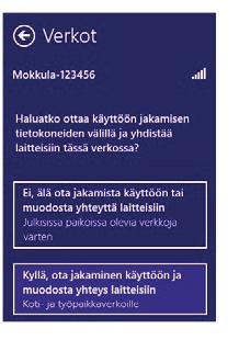 Seuraavaksi tietokone kysyy langattoman verkon suojausavainta.