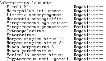 PCR ja viljely likvorista (Li-MenNhO) HHV6 ja CMV-virusten reaktivaatio