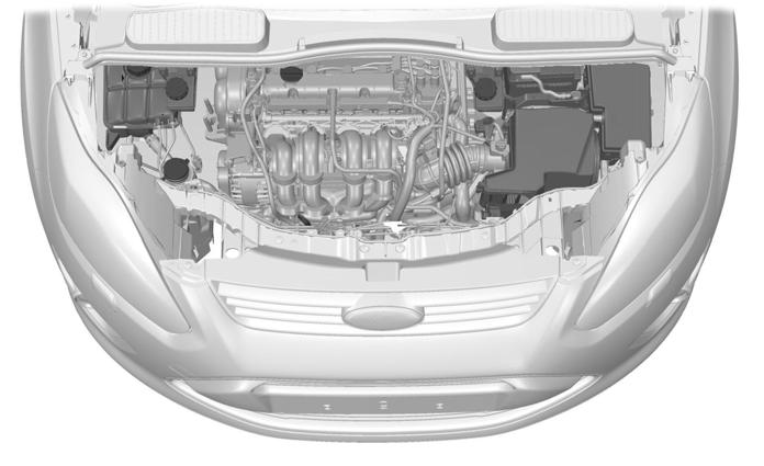 Huolto MOOTTORITILAN YLEISKATSAUS - 1.6L DURATEC-16V TI-VCT (SIGMA) A B C D E F I H G E130030 A B C D E F G Jäähdytysnestesäiliö * : Katsokaa Moottorin jäähdytysnesteen tarkistus (sivu 212).
