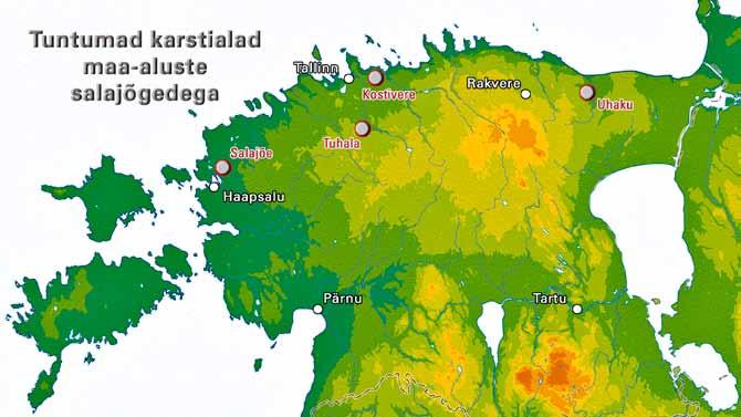 Üldteada on ka fakt, et vesi liigub mööda lõhesid ning kui lõhesid ei oleks, oleksid paekihtidesse rajatud kaevud kuivad. Georadari profiilidel välja eraldatud nn.