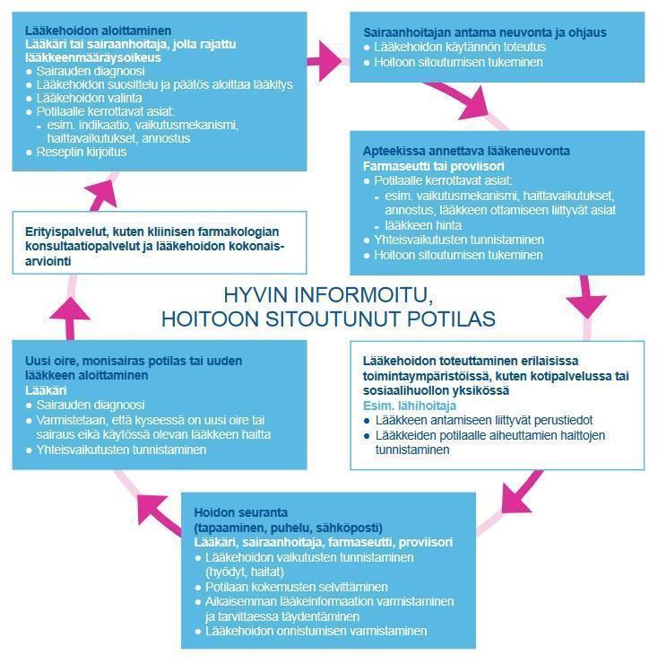 hoitoketjusta (Lääkealan turvallisuus- ja kehittämiskeskus 2012). Liite 2.