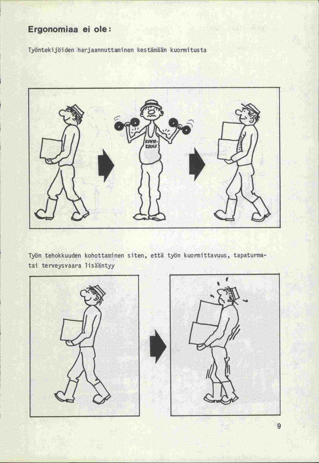 Ergonomiaa ei ole: Työntekijöiden harjaannuttaminen kestman kuormitusta Työn