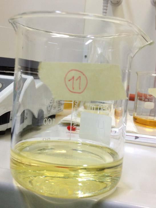 testin 4 biodiesel näyte lämmitettiin noin 50 o C lämpötilaan,