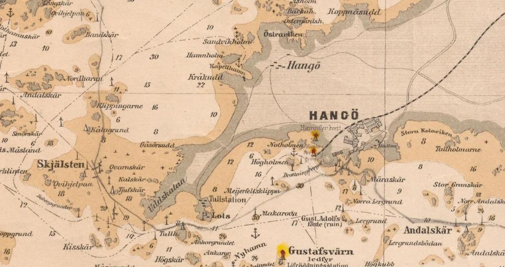 Kartta vuodelta 1854. Arkistolaitoksen Digitaaliarkisto.