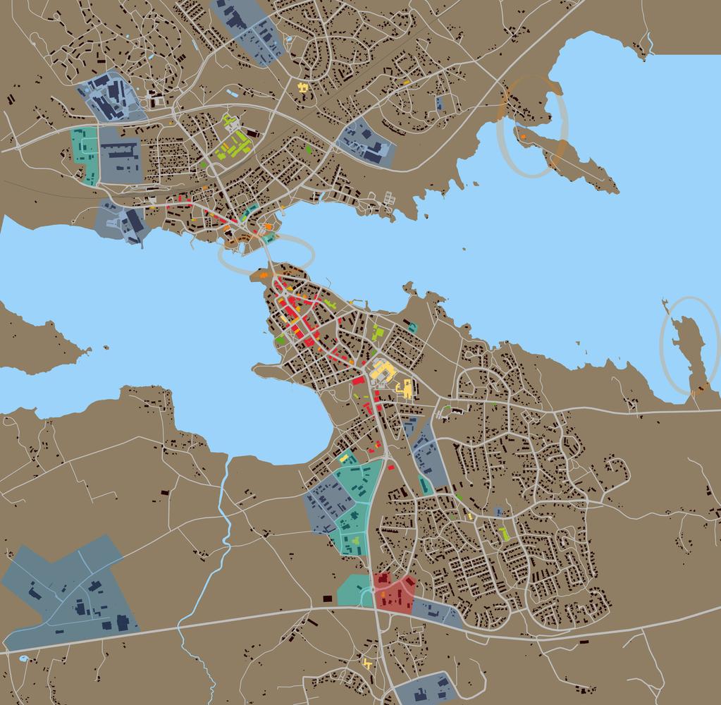 3 NYKYTILANNE 3.1 Toimintojen sijoittuminen Suurien liikerakennusyksiköiden rakentaminen keskustaan on edistänyt keskusta-alueen kaupungistumista.