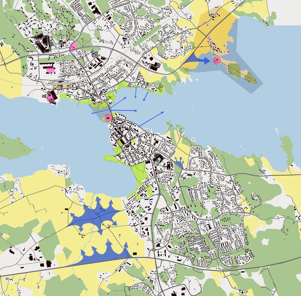 3.3 Maisemarakenne Maisemallisesti keskeiseksi elementiksi nousevat vesistöt, Liekovesi ja Rautavesi, joiden väliin jää maisemallinen solmukohta Vammaskoski.