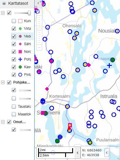 Puula, Lihavanselkä-Kaiskonselkä Pinta-ala 32 km2 Tyypiltään keskikokoinen humusjärvi, veden