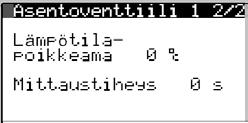 Analog Output (Y) 1 LJ1 Venttiili 2 LJ2 Venttiili 3 Analoginen Vastus 0-10V 4 LJ3/KV Venttiili 5 