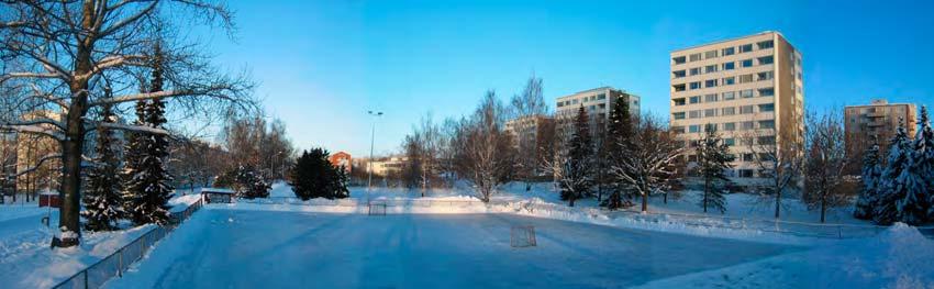 taväylän varrella, molemmin puolin kävely- ja pyöräilyväylää kasvaa tiheää lehtipuustoa. 2.1.