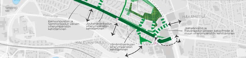Asemakaavassa on ratkaistu myös melulta suojautuminen. Yleiskaavan määräystä jätehuollon keskittämisestä tehokkaissa kortteleissa ei ole ratkaistu.