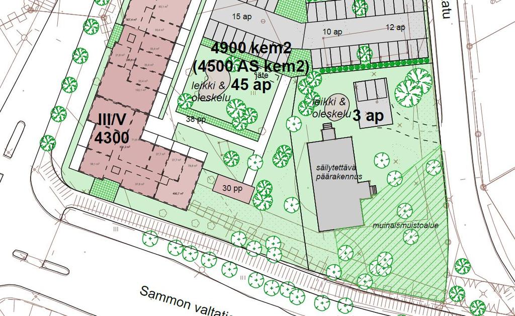 1-5 3-kerroksisen osan päädyssä oleva parveketorni lasitetaan normaalilla parvekelasituksella, jolloin päivä- ja yöohjearvot parvekkeilla alittuvat.